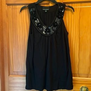 Black Sequins Dressy Tank Top